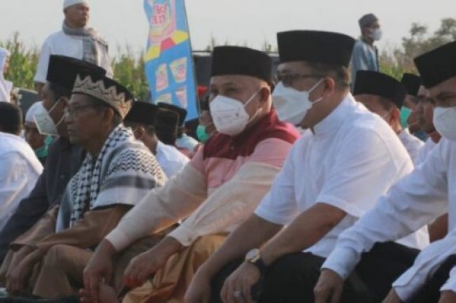 Sholat Ied Di Way Galih, Bupati Nanang Ajak Masyarakat Bangun Ukhuwah Wathaniyah