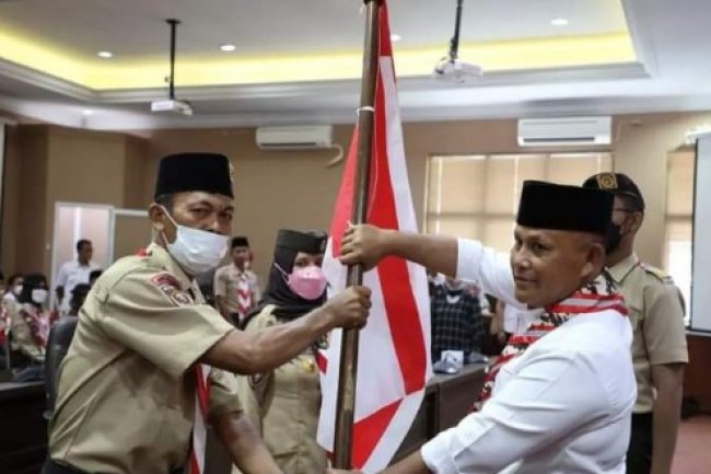 Nanang Ermanto Lepas 20 Orang Kontingen Perwakilan Kwarcab Lamsel Dalam Acara Jambore Nasional XI