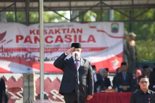 Dipimpin Bupati Lamsel Upacara Peringatan Hari Kesaktian Pancasila Tahun 2022 Berjalan Khidmat