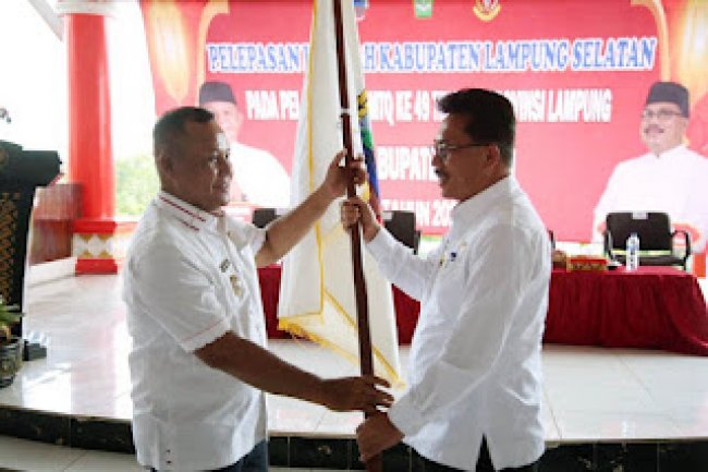 Bupati Lampung Selatan Lepas Kafilah Kabupaten Ke MTQ 49 Tingkat Provinsi Lampung