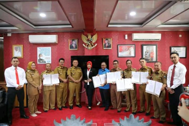 Pemkab Bersama Kejaksaan Negeri Lampung Selatan Tandatangani Rencana Kerja Sama Dalam Hal Penanganan Hukum