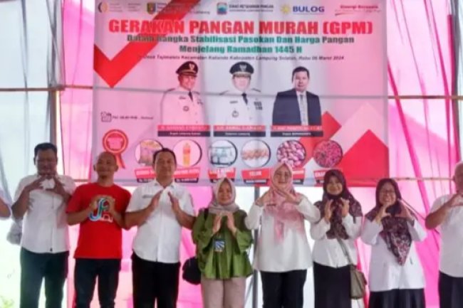 Gerakan Pangan Murah Pemkab Lampung Selatan Disambut Antusias Warga Tajimalela