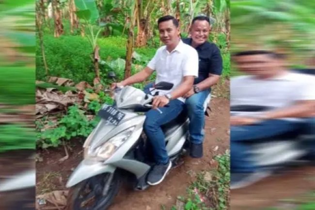 Dibonceng Naik Motor, Nanang Ermanto Tembus Lokasi Bedah Rumah Yang Sulit Terjangkau