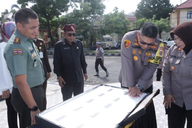 Ketua Komisi I DPRD Lamsel Dwi Riyanto Hadiri Launching Kelurahan Pemilu Damai 2024