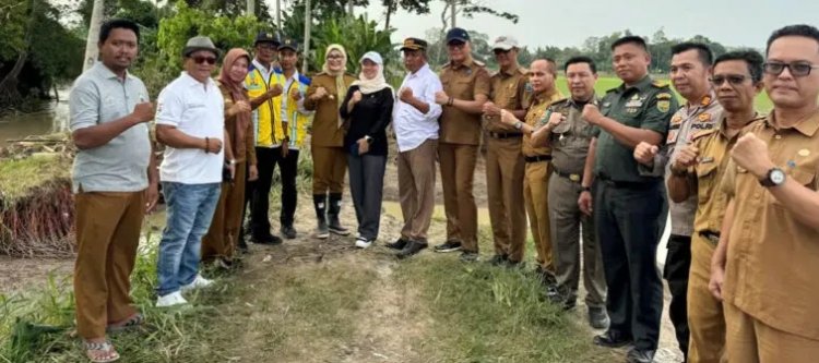 Revitalisasi Tanggul Pasca Banjir, Pemkab Lampung Selatan, BBWS Mesuji Sekampung dan DPRD Provinsi Lampung Kolaborasi Turunkan Alat Berat