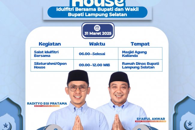 Live di Kompas TV, Bupati Egi Akan Salat Idulfitri 1446 H di Masjid Agung Kalianda