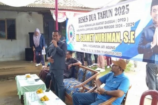 Slamet Nuriman Anggota DPRD Lampung Selatan, Serap Aspirasi Masyarakat di Desa Jatimulyo