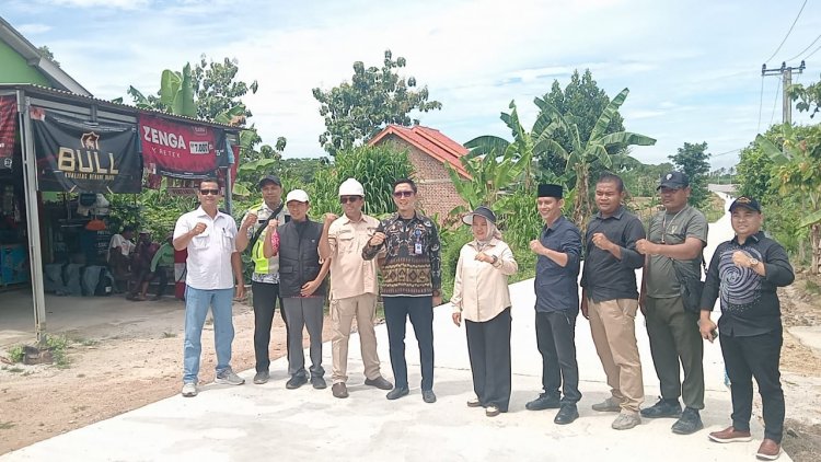 Ketua DPRD Lampung Selatan Tinjau Hasil Pekerjaan Infrastruktur Jalan di Kecamatan Natar