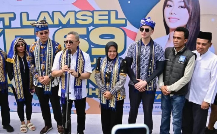 HUT Lampung Selatan ke 69 Jadi Perhatian Nasional, Menko Zulkifli Hasan dan Anggota DPR RI Verrel Bramasta serta UKP Pariwisata Zita Anjani Ikut Andil